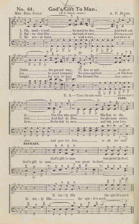 Harvest Carols: for the church, Sunday school, singing convention, singing school and all religious work and worship page 64
