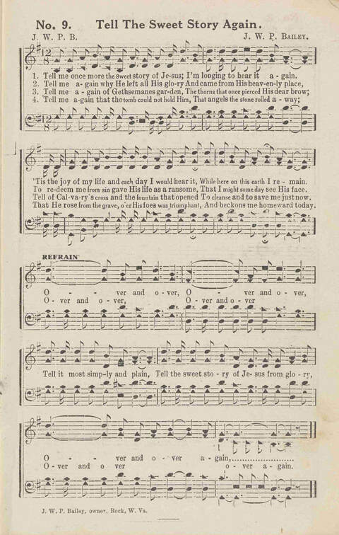 Harvest Carols: for the church, Sunday school, singing convention, singing school and all religious work and worship page 9