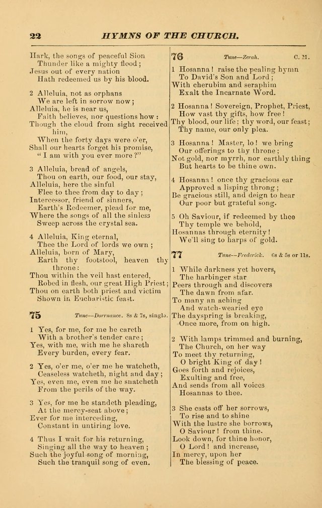 Hymns of the Church, Ancient and Modern: for the use of all who love to sing the praises of God in Christ, in the family, the school, or the church; with a discourse on music as a divine ordinance... page 22