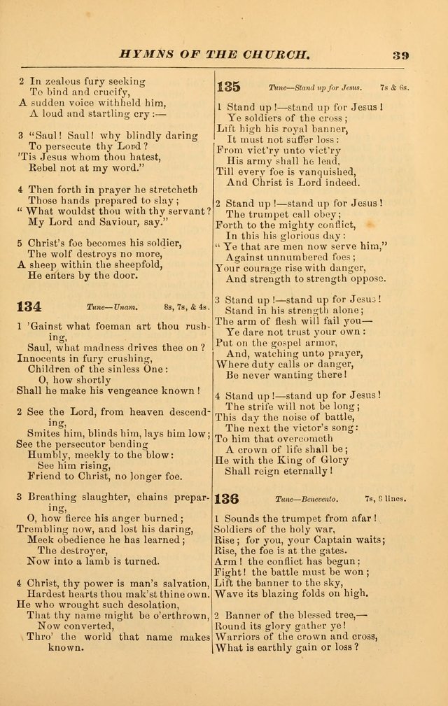 Hymns of the Church, Ancient and Modern: for the use of all who love to sing the praises of God in Christ, in the family, the school, or the church; with a discourse on music as a divine ordinance... page 39