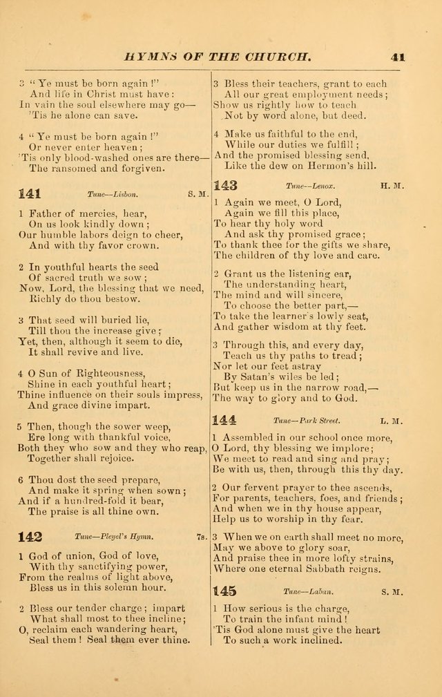 Hymns of the Church, Ancient and Modern: for the use of all who love to sing the praises of God in Christ, in the family, the school, or the church; with a discourse on music as a divine ordinance... page 41
