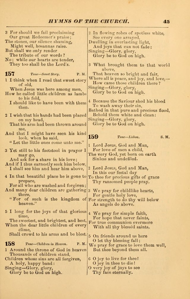 Hymns of the Church, Ancient and Modern: for the use of all who love to sing the praises of God in Christ, in the family, the school, or the church; with a discourse on music as a divine ordinance... page 45