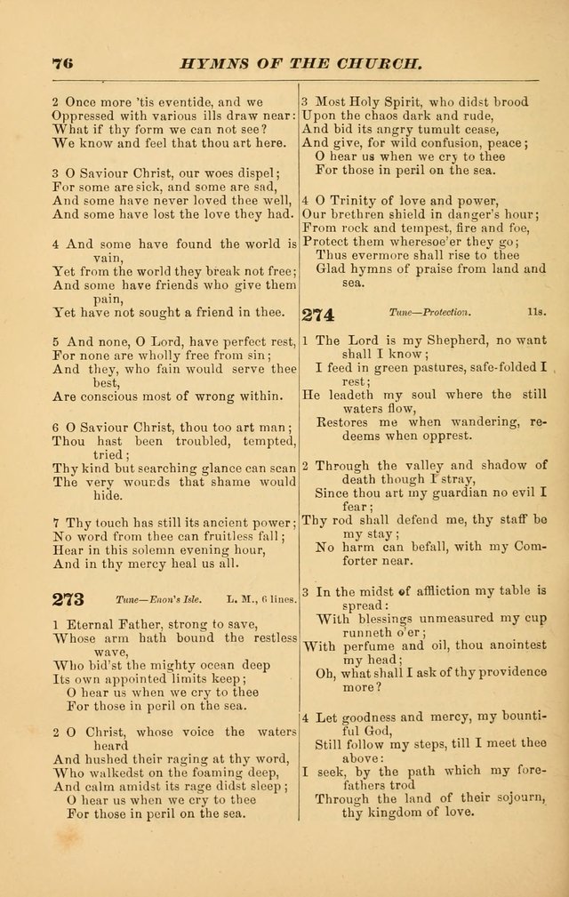 Hymns of the Church, Ancient and Modern: for the use of all who love to sing the praises of God in Christ, in the family, the school, or the church; with a discourse on music as a divine ordinance... page 76