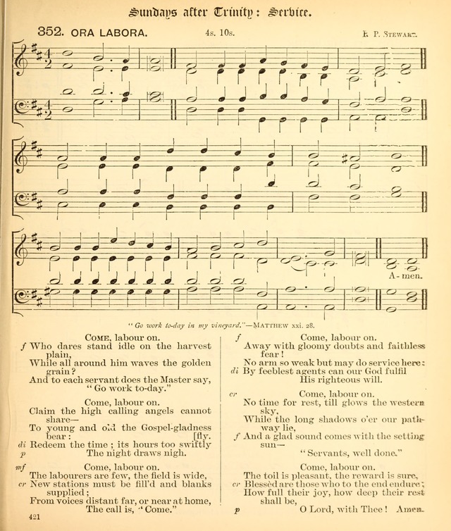 The Hymnal Companion to the Book of Common Prayer with accompanying tunes (3rd ed., rev. and enl.) page 421