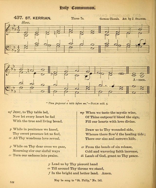 The Hymnal Companion to the Book of Common Prayer with accompanying tunes (3rd ed., rev. and enl.) page 522