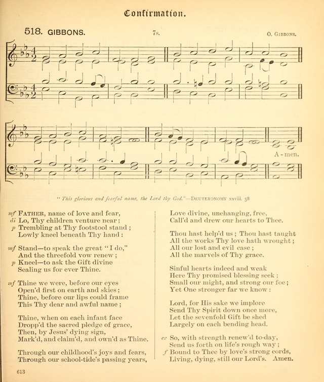The Hymnal Companion to the Book of Common Prayer with accompanying tunes (3rd ed., rev. and enl.) page 613