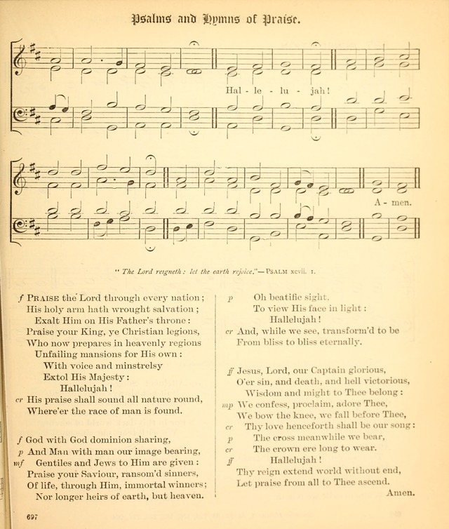 The Hymnal Companion to the Book of Common Prayer with accompanying tunes (3rd ed., rev. and enl.) page 697