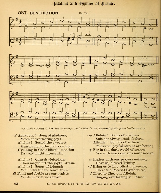 The Hymnal Companion to the Book of Common Prayer with accompanying tunes (3rd ed., rev. and enl.) page 698