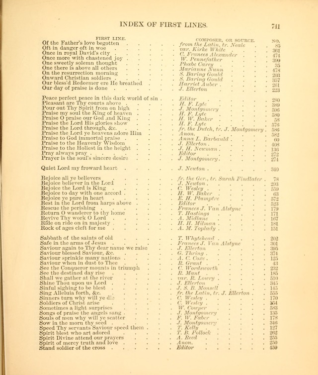 The Hymnal Companion to the Book of Common Prayer with accompanying tunes (3rd ed., rev. and enl.) page 741