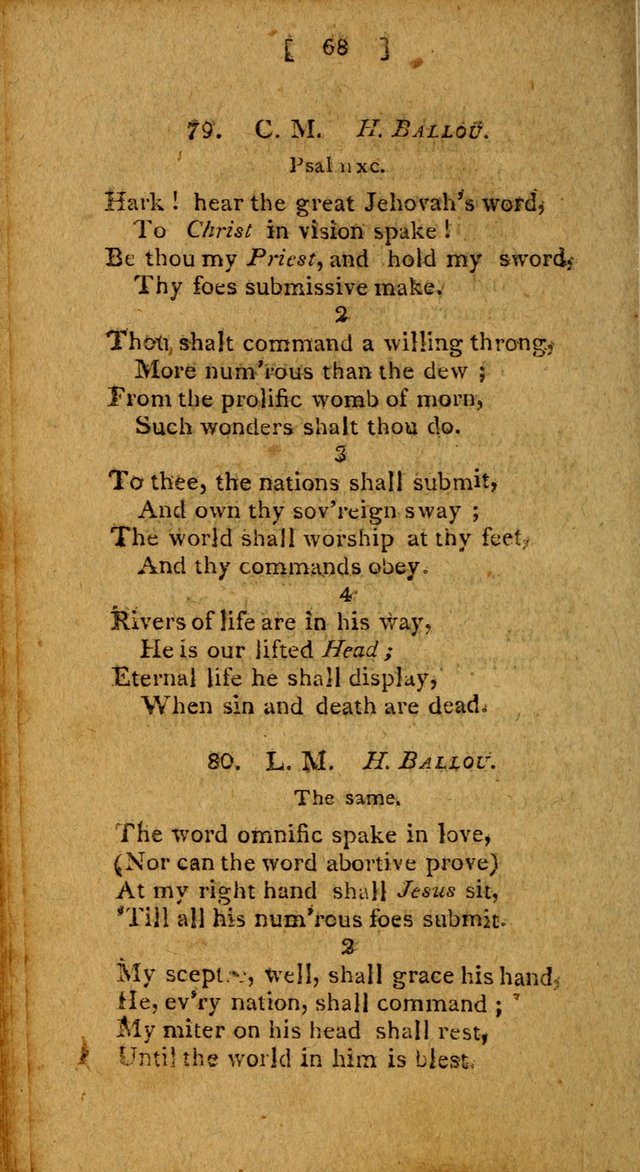 Hymns: composed by different authors, by order of the General Convention of Universalists of the New-England States and Others. Adapted to public and private devotion page 68