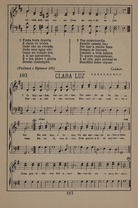 Hymnario ou Collecção de Musicas Sacras page 113