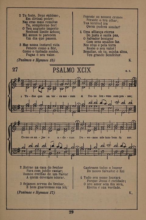 Hymnario ou Collecção de Musicas Sacras page 29