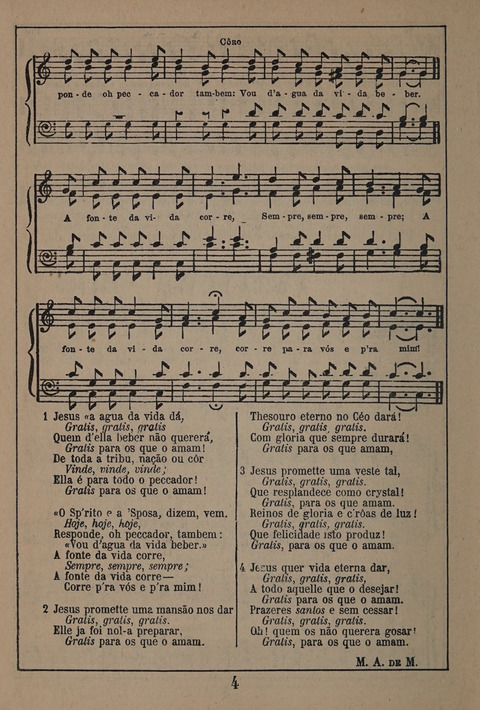 Hymnario ou Collecção de Musicas Sacras page 4