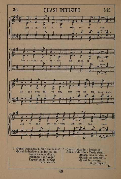 Hymnario ou Collecção de Musicas Sacras page 40