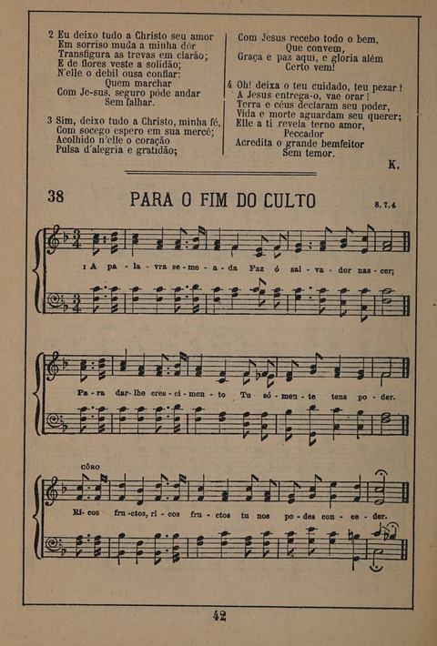 Hymnario ou Collecção de Musicas Sacras page 42
