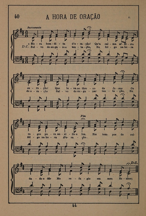 Hymnario ou Collecção de Musicas Sacras page 44