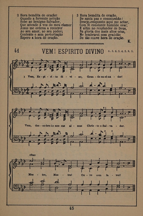 Hymnario ou Collecção de Musicas Sacras page 45