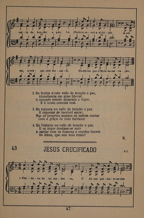 Hymnario ou Collecção de Musicas Sacras page 47
