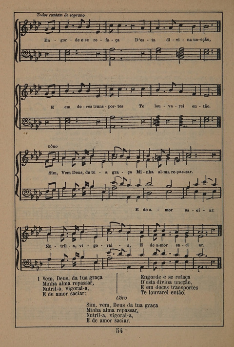 Hymnario ou Collecção de Musicas Sacras page 54