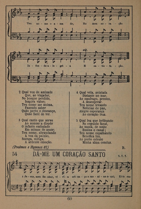 Hymnario ou Collecção de Musicas Sacras page 60