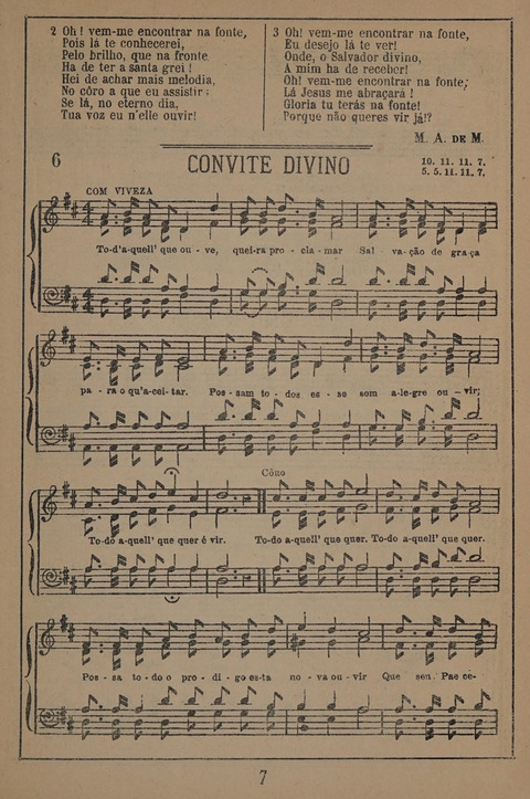 Hymnario ou Collecção de Musicas Sacras page 7