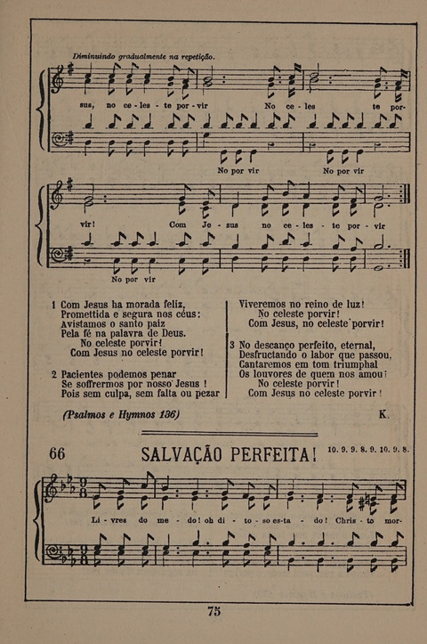 Hymnario ou Collecção de Musicas Sacras page 75