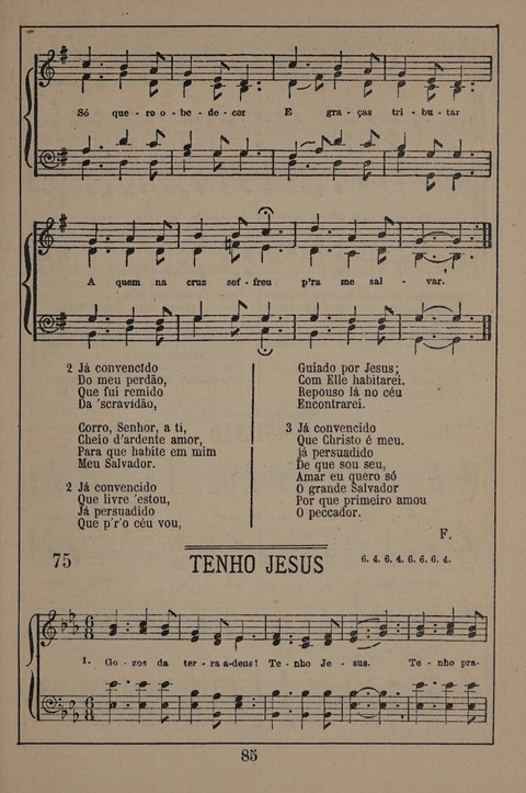 Hymnario ou Collecção de Musicas Sacras page 85