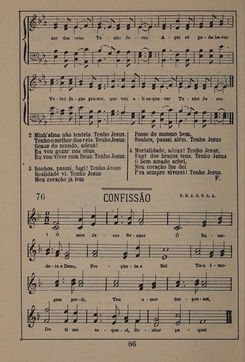 Hymnario ou Collecção de Musicas Sacras page 86