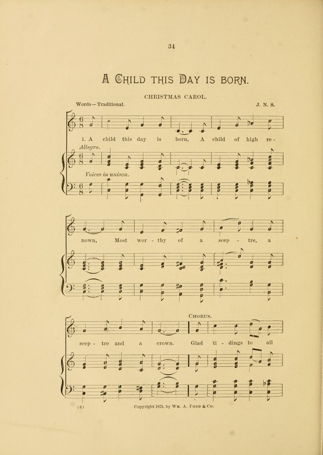 Hymns and Carols Set to Music page 34