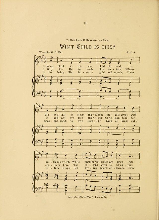 Hymns and Carols Set to Music page 36