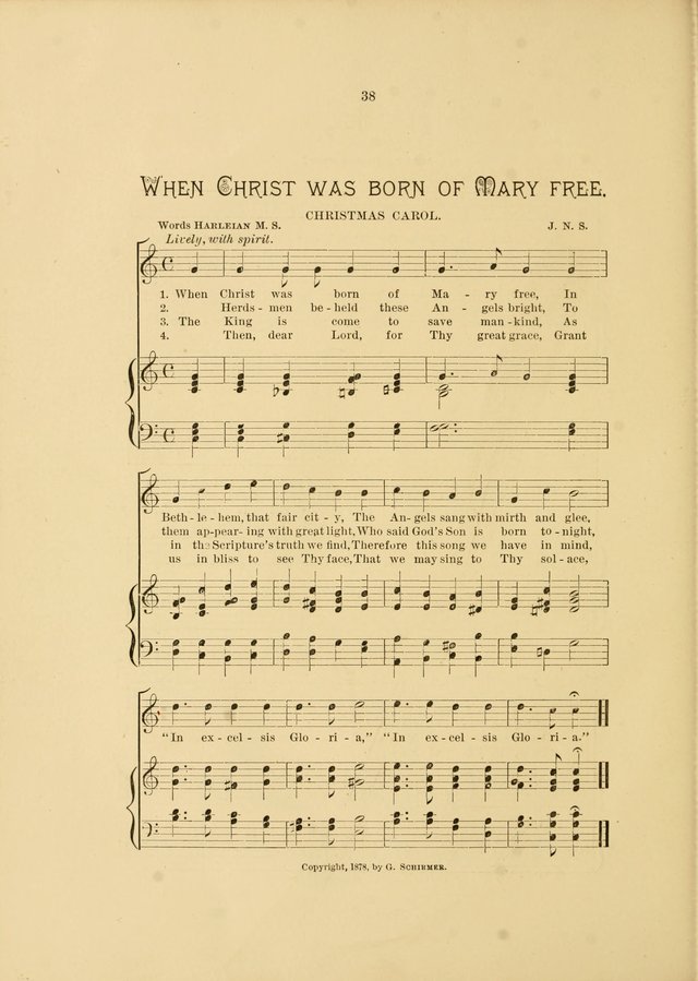 Hymns and Carols Set to Music page 38