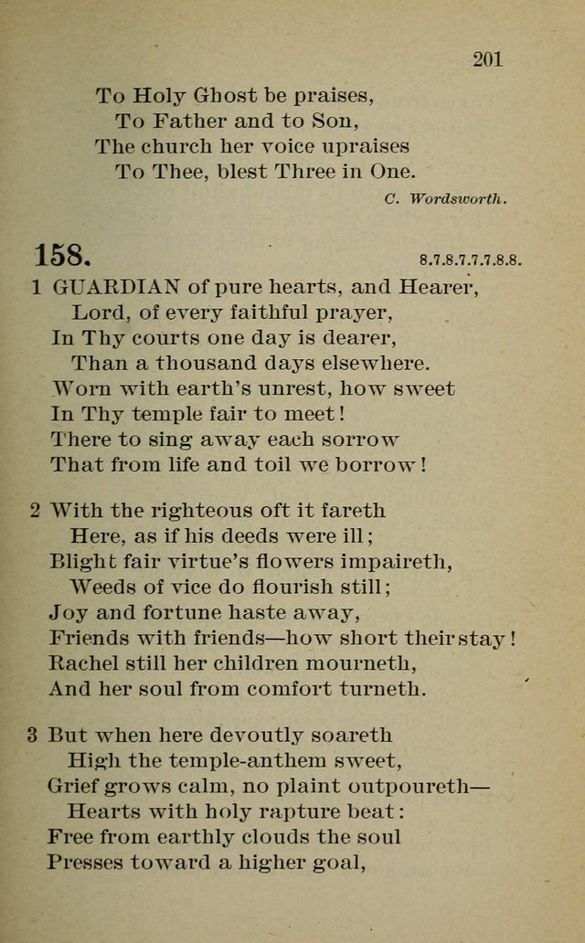 Hymnal: for churches and Sunday-schools of the Augustana Synod page 201