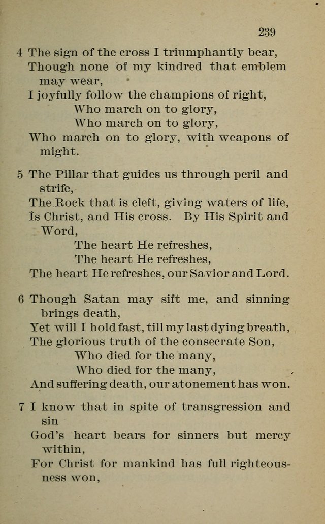 Hymnal: for churches and Sunday-schools of the Augustana Synod page 239