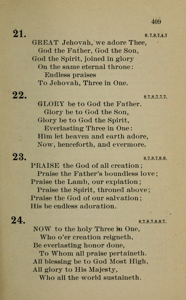 Hymnal: for churches and Sunday-schools of the Augustana Synod page 409