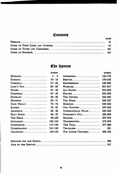 Hymns of the Centuries: Sunday School Edition page ix