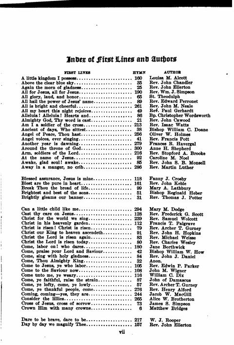 Hymns of the Centuries: Sunday School Edition page xi
