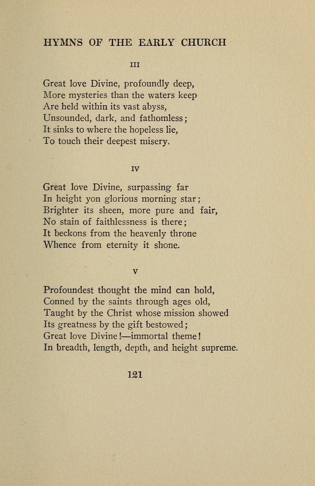Hymns of the Early Church: translated from Greek and Latin sources; together with translations from a later period; centos and suggestions from the Greek; and several original pieces page 121