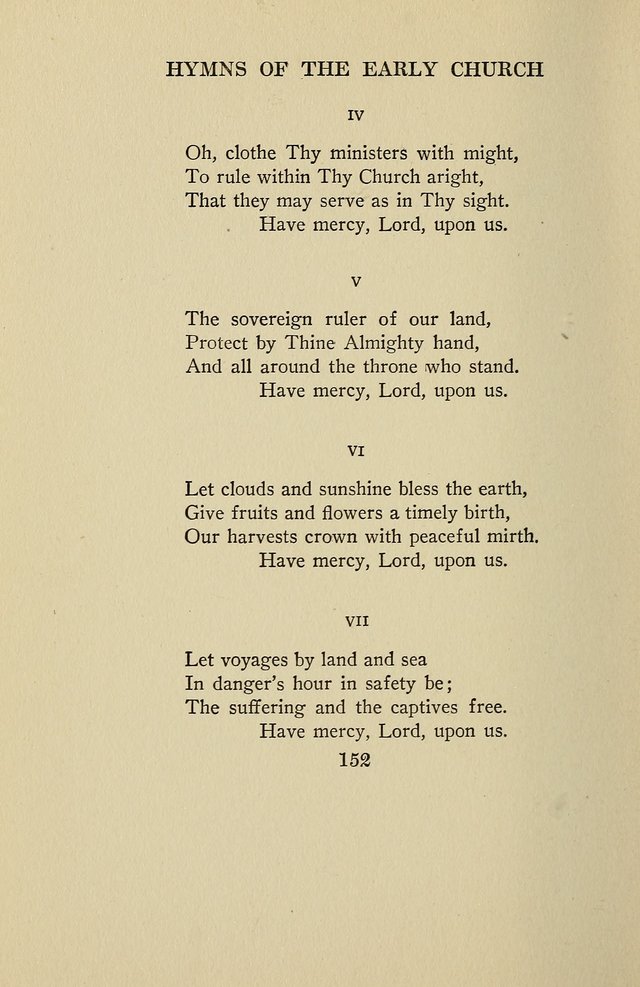 Hymns of the Early Church: translated from Greek and Latin sources; together with translations from a later period; centos and suggestions from the Greek; and several original pieces page 152