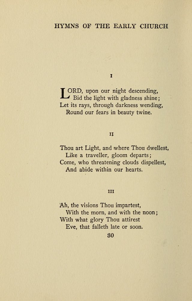 Hymns of the Early Church: translated from Greek and Latin sources; together with translations from a later period; centos and suggestions from the Greek; and several original pieces page 30