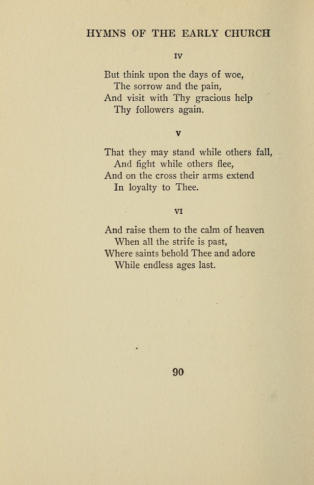 Hymns of the Early Church: translated from Greek and Latin sources; together with translations from a later period; centos and suggestions from the Greek; and several original pieces page 90