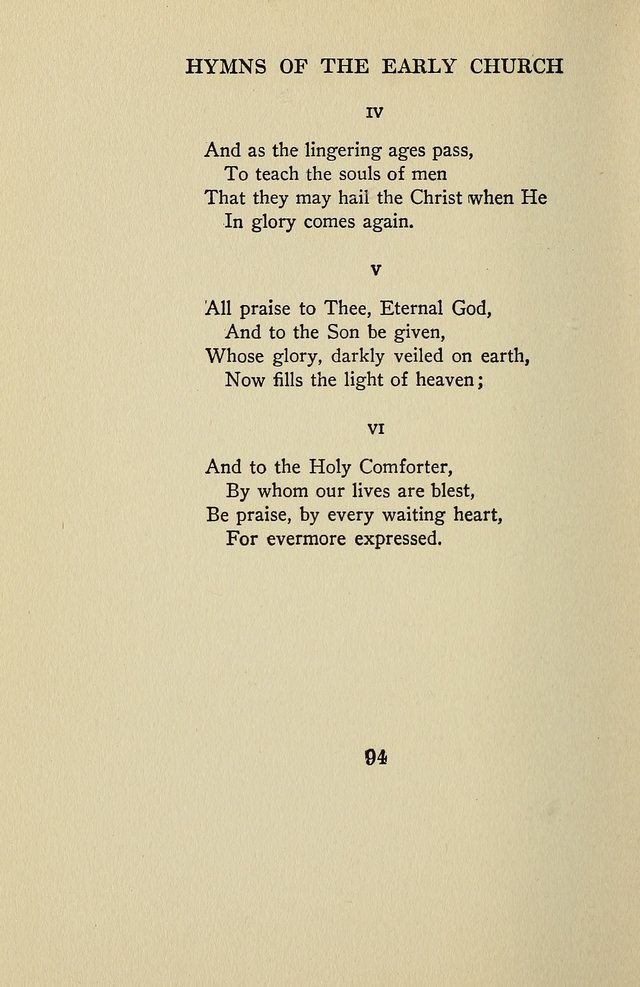 Hymns of the Early Church: translated from Greek and Latin sources; together with translations from a later period; centos and suggestions from the Greek; and several original pieces page 94