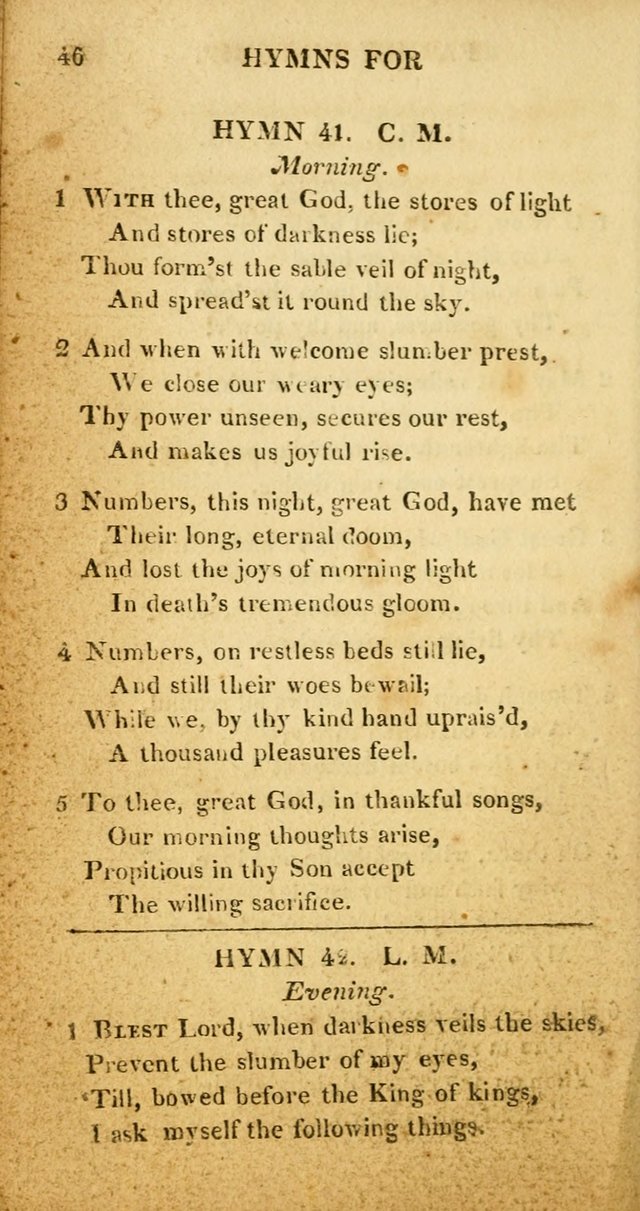 Hymns for Family Worship, with Prayers for Every Day in the Week (2nd ed.) page 46