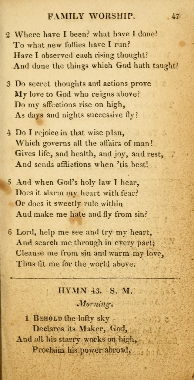 Hymns for Family Worship, with Prayers for Every Day in the Week (2nd ed.) page 47