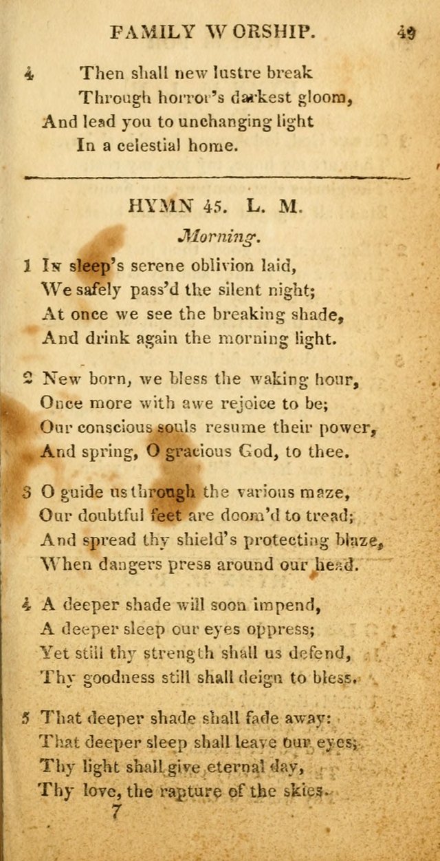 Hymns for Family Worship, with Prayers for Every Day in the Week (2nd ed.) page 49