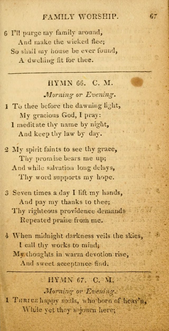 Hymns for Family Worship, with Prayers for Every Day in the Week (2nd ed.) page 67