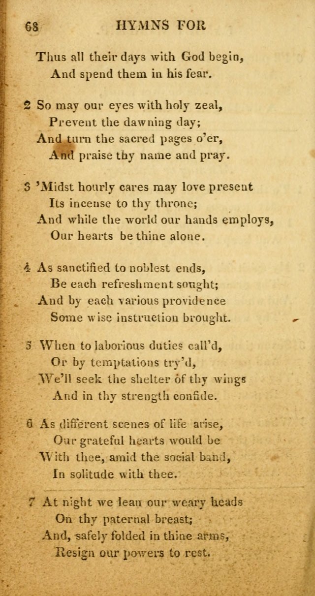 Hymns for Family Worship, with Prayers for Every Day in the Week (2nd ed.) page 68