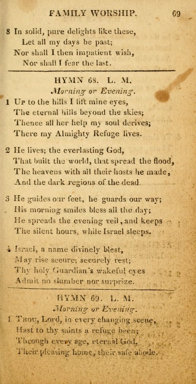 Hymns for Family Worship, with Prayers for Every Day in the Week (2nd ed.) page 69