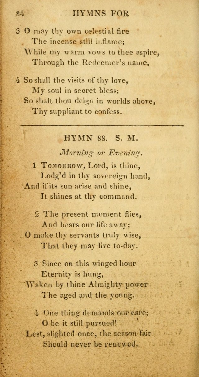 Hymns for Family Worship, with Prayers for Every Day in the Week (2nd ed.) page 84