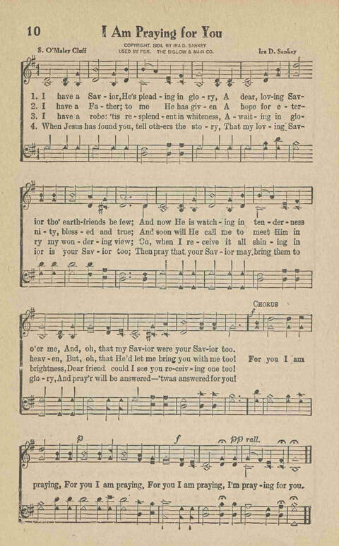 Home Gospel Songs: A Collectioni of Gospel Songs for Church, Sunday School, Evangelistic Meetings and All Relgious Gatherings page 10