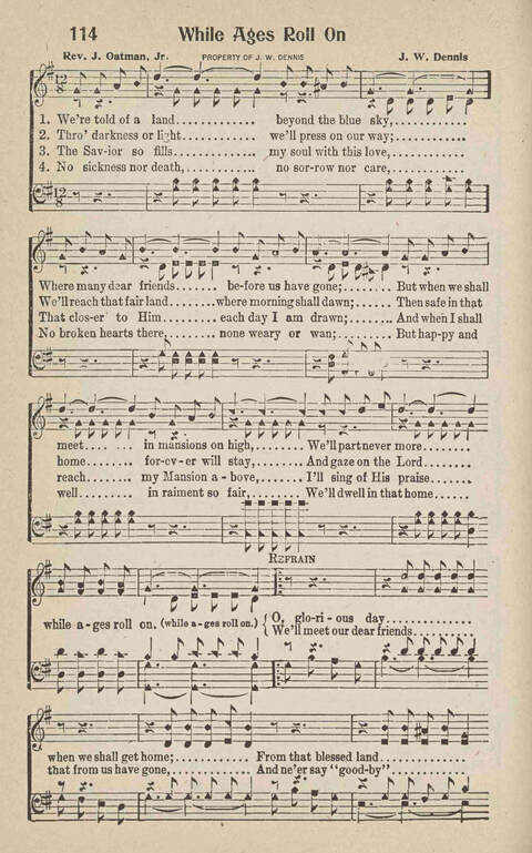 Home Gospel Songs: A Collectioni of Gospel Songs for Church, Sunday School, Evangelistic Meetings and All Relgious Gatherings page 114